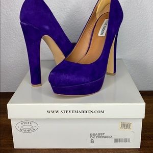 Steve Madden Beasst Dk PurPle Suede